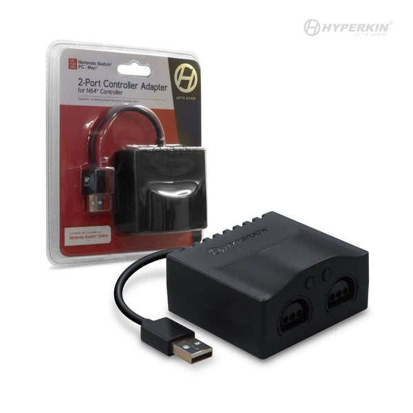 2-Port USB converter adapter cable lead for Nintendo 64 N64 controllers - Compatible with Nintendo Switch / Lite / PC / Mac | ZedLabz