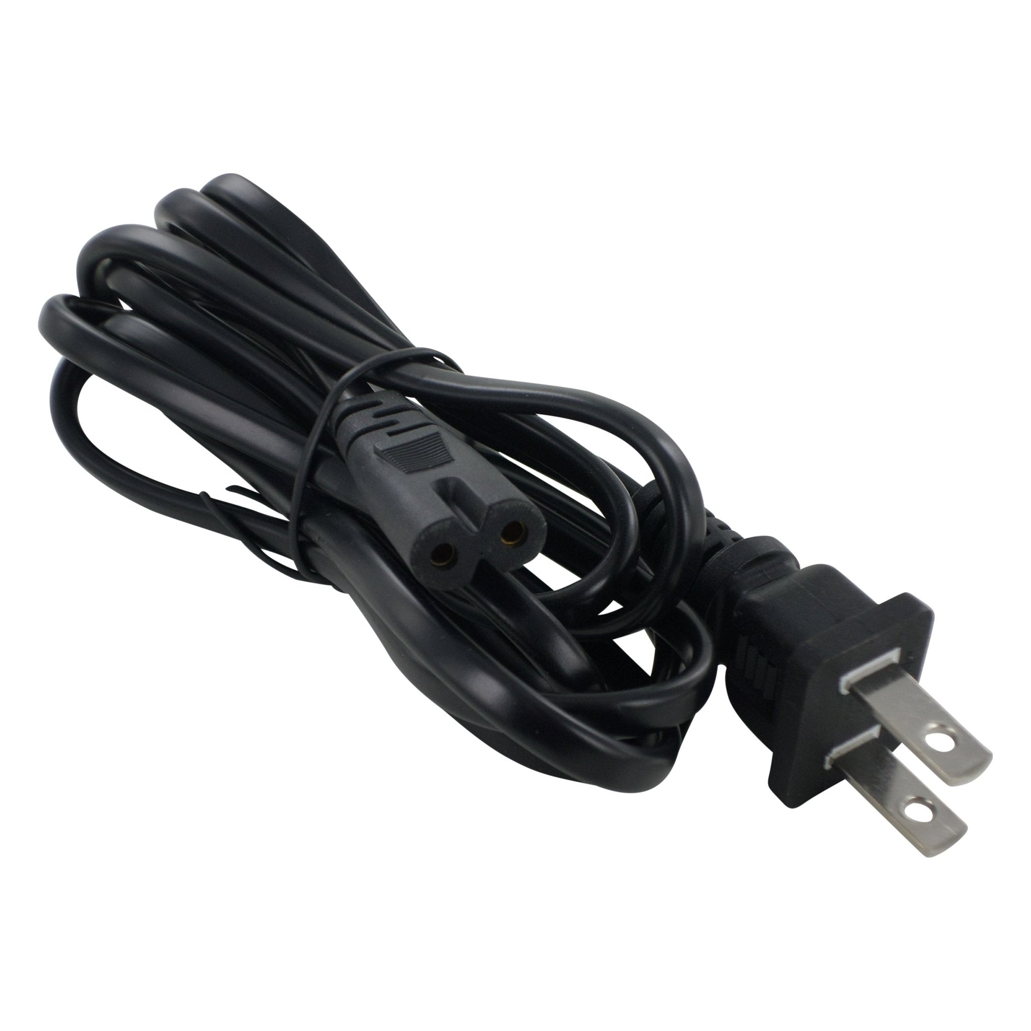 2 prong US mains power cable for Sony PS1, PS2, PS3 (slim). PS4, Sega Saturn, Dreamcast, Microsoft Xbox lead cord - 10A black | ZedLabz