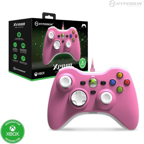 Xenon wired controller for Xbox Series X/ Xbox Series S/ Xbox One/ Windows 10|11 PC officially licensed - Pink | Hyperkin