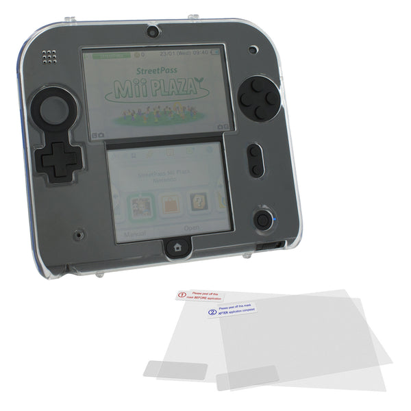 Protective kit for Nintendo 2DS console case & screen polycarbonate plastic hard | ZedLabz