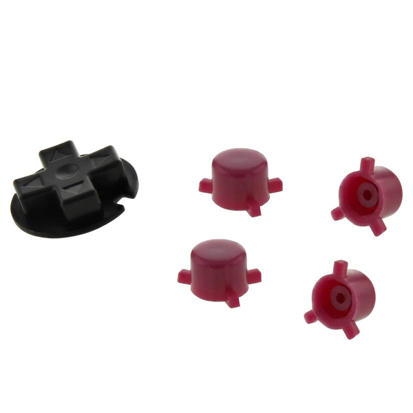 Action Buttons & D-Pad Set For Odroid-Go Advance Console - Maroon Red & Black | ZedLabz