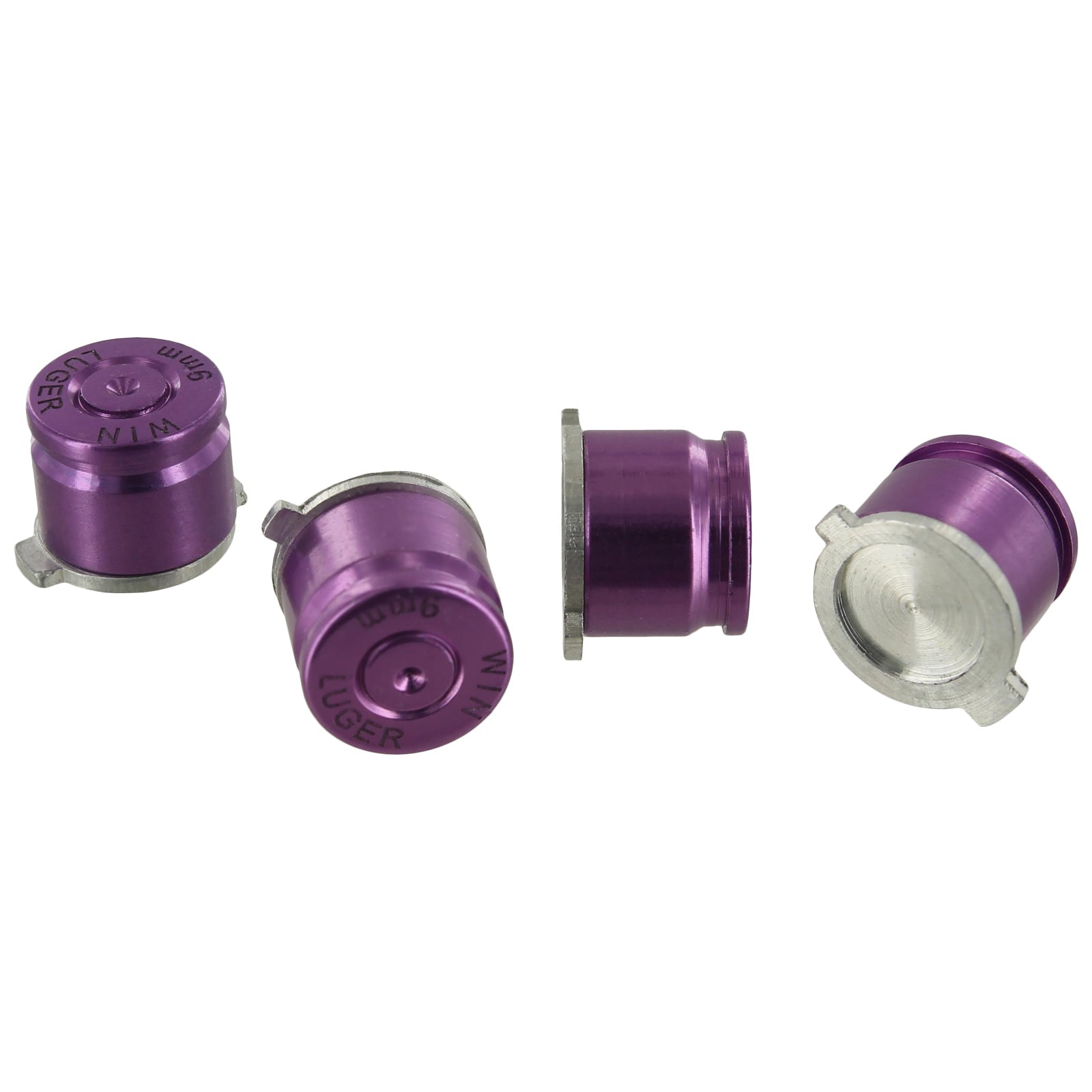 Aluminium Metal Bullet Action Button Set For Sony PS4 Controllers - Purple | ZedLabz - 2