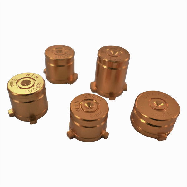 Aluminium Metal Bullet Button Set For Xbox One Controllers - Gold | ZedLabz