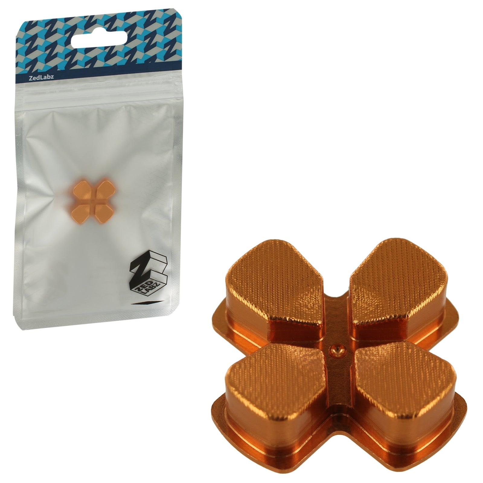 Aluminium Metal D-Pad For Sony PS4 Controllers - Gold | ZedLabz