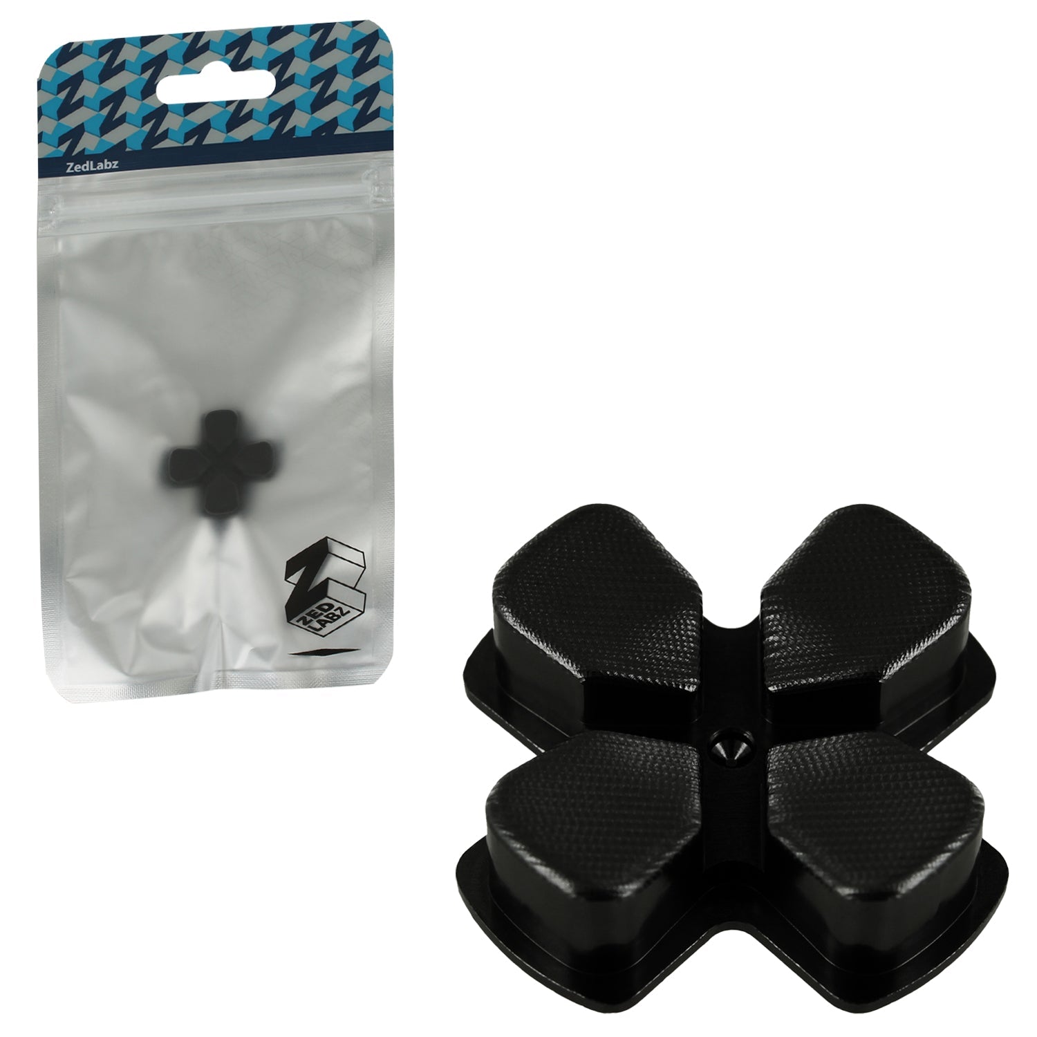 Aluminium Metal D-Pad For Sony PS4 Controllers - Jet Black | ZedLabz