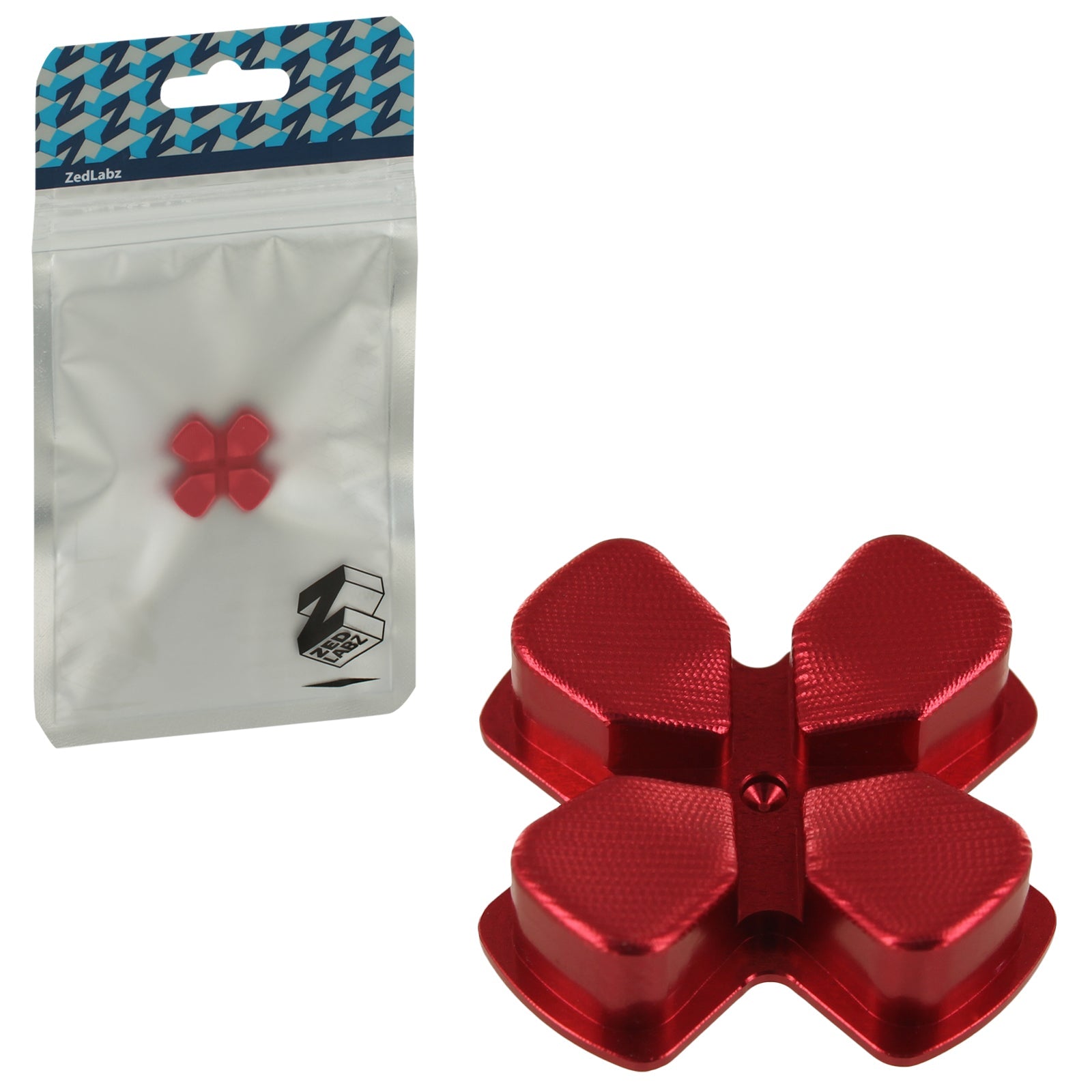 Aluminium Metal D-Pad For Sony PS4 Controllers - Red | ZedLabz