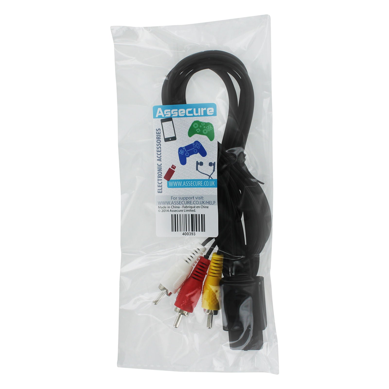 AV cable for Nintendo Snes Super GameCube N64 composite RCA TV lead 1.8m replacement | ZedLabz