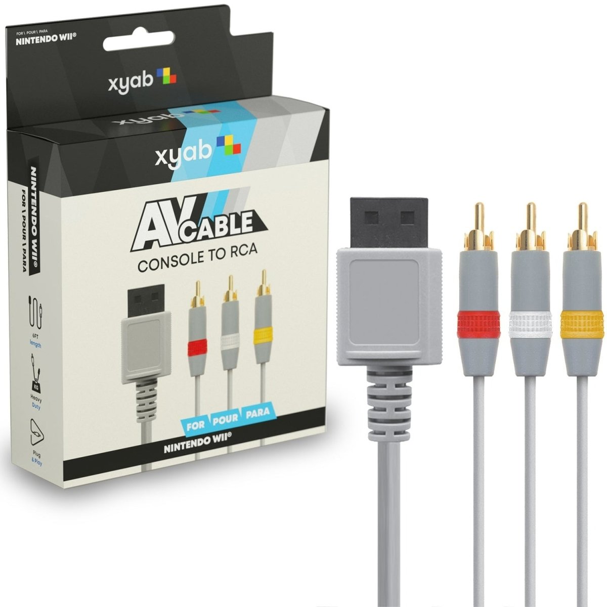 AV composite cable for Nintendo Wii XYAB