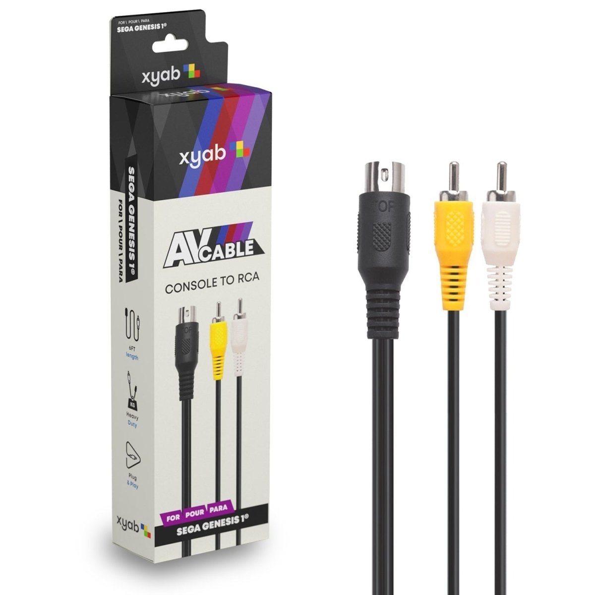 USA New Sega Genesis 1 First Generation Composite RCA AV Cable TV USA New Sega Genesis 1 First Generation Composite RCA AV Cable TV