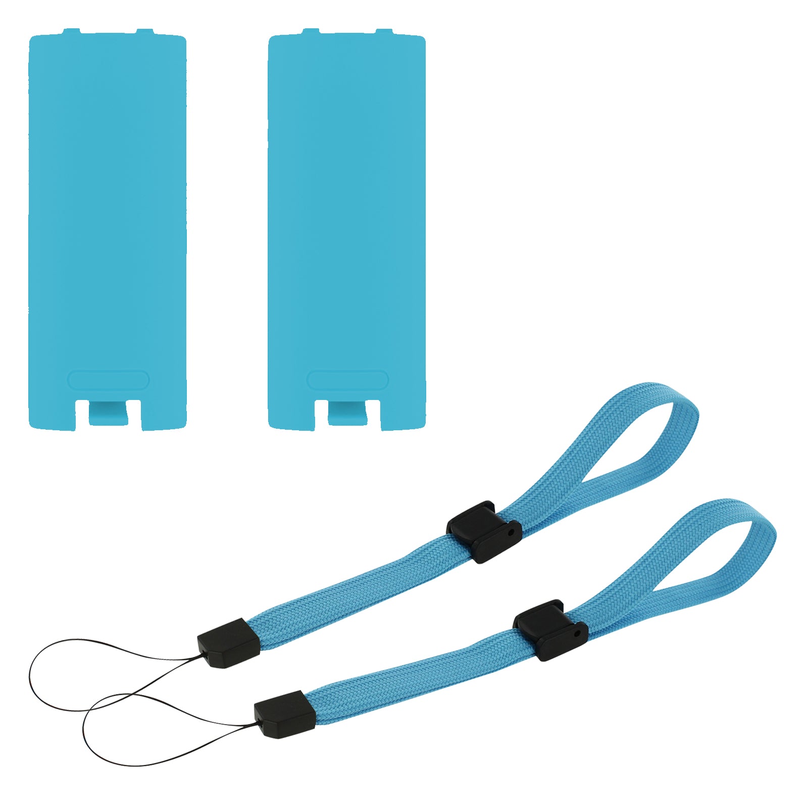 Battery cover & wrist strap kit for Nintendo Wii & Wii U - blue