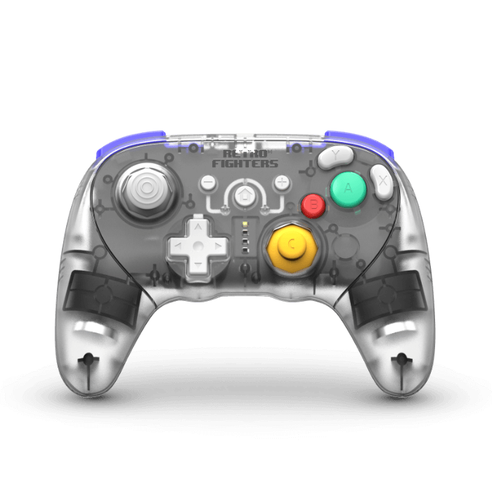 BattlerGC Pro wireless controller for Nintendo GameCube, Wii, Switch & PC, with bluetooth / 2.4G - Crystal | Retro Fighters