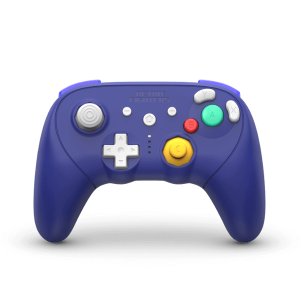 BattlerGC Pro wireless controller for Nintendo GameCube, Wii, Switch & PC, with bluetooth / 2.4G - Purple | Retro Fighters