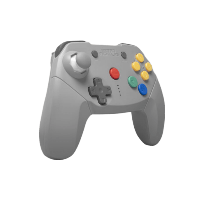 Brawler64 bluetooth wireless controller gamepad NSO edition for Nintendo Switch, Switch Online & PC - Grey | Retro Fighters