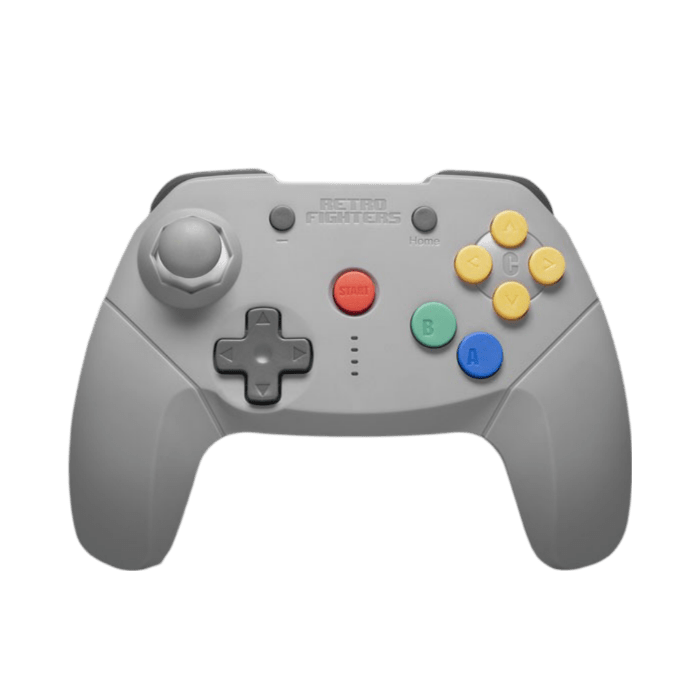 Brawler64 bluetooth wireless controller gamepad NSO edition for Nintendo Switch, Switch Online & PC - Grey | Retro Fighters