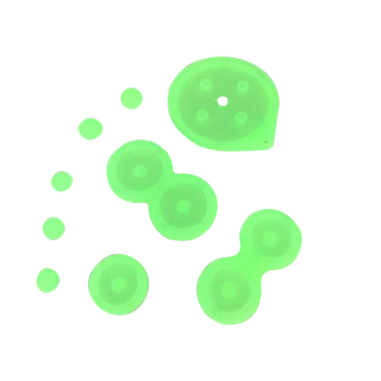 Button contacts for Nintendo GameBoy Advance SP console conductive silicone pad - Glow in the dark | ZedLabz