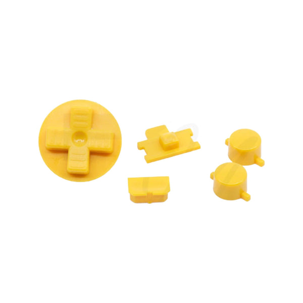 Button set for Nintendo Game Boy DMG-01 original console - Super Famicom Yellow | Retro Modding