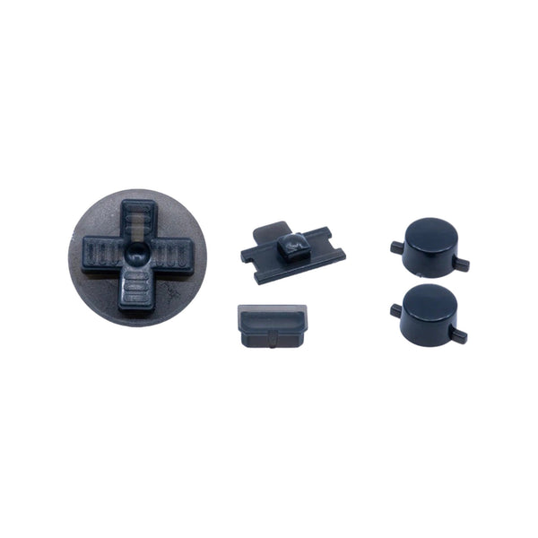 Button Set For Original Game Boy DMG 01 - Clear Black | Retro Modding