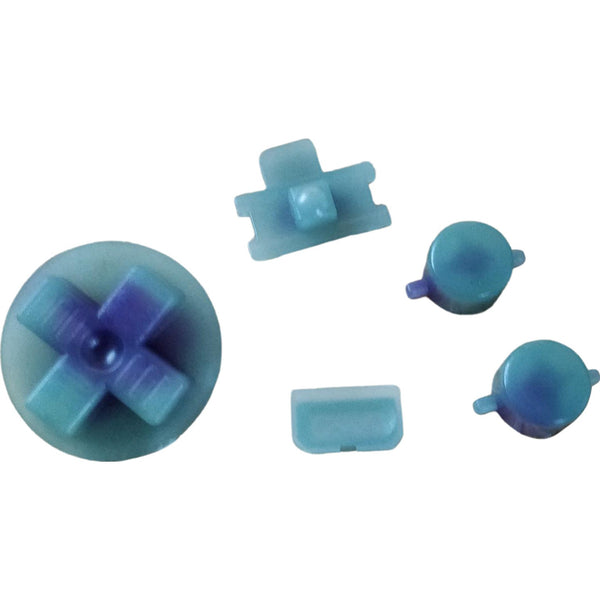 Button Set For Original Game Boy DMG 01 - Purple Haze (Purple To Green) | Retro Modding