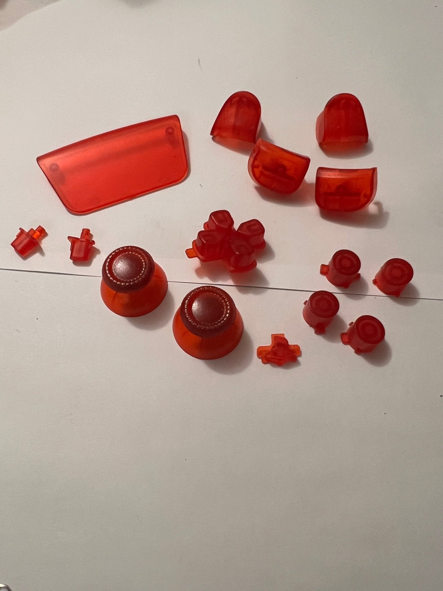 Button set for PS5 controller 1st gen clearance clear red - 1
