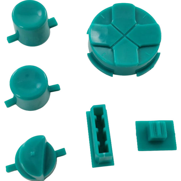 Button Set For Sega Game Gear - Teal & Orange Pivot Ball | Retro Modding