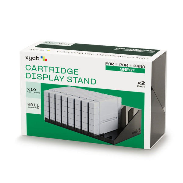 Cartridge display stand for Nintendo SNES games - 2 pack smoked (holds 20) | XYAB - 2