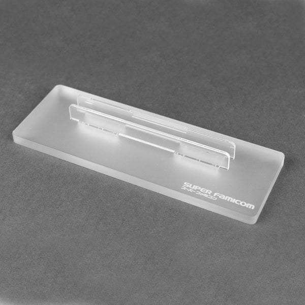 Cartridge display stand for Nintendo Super Famicom cart - Crystal Black | Rose Colored Gaming