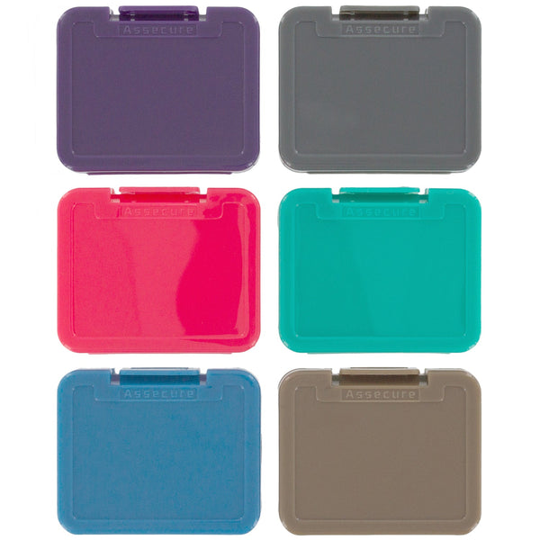 Cases for SD SDHC & Micro SD memory cards tough plastic storage holder covers - 6 pack multi colour limited edition | ZedLabz