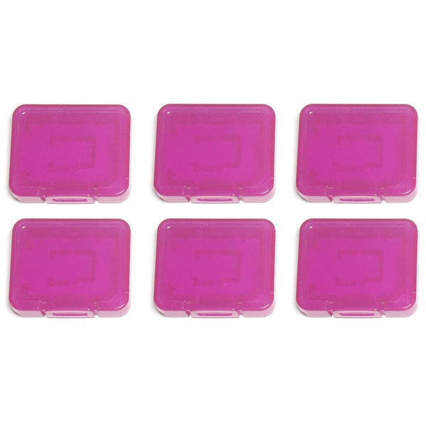 Cases for SD SDHC & Micro SD memory cards tough plastic storage holder covers - 6 pack Purple | ZedLabz