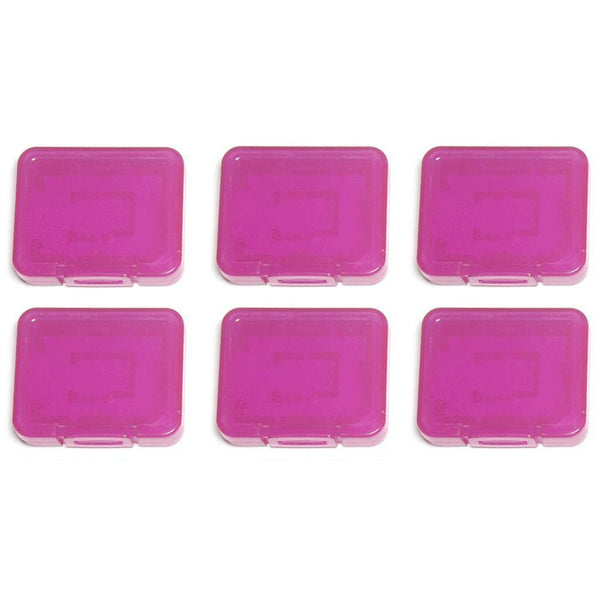 Cases for SD SDHC & Micro SD memory cards tough plastic storage holder covers - 6 pack Purple | ZedLabz