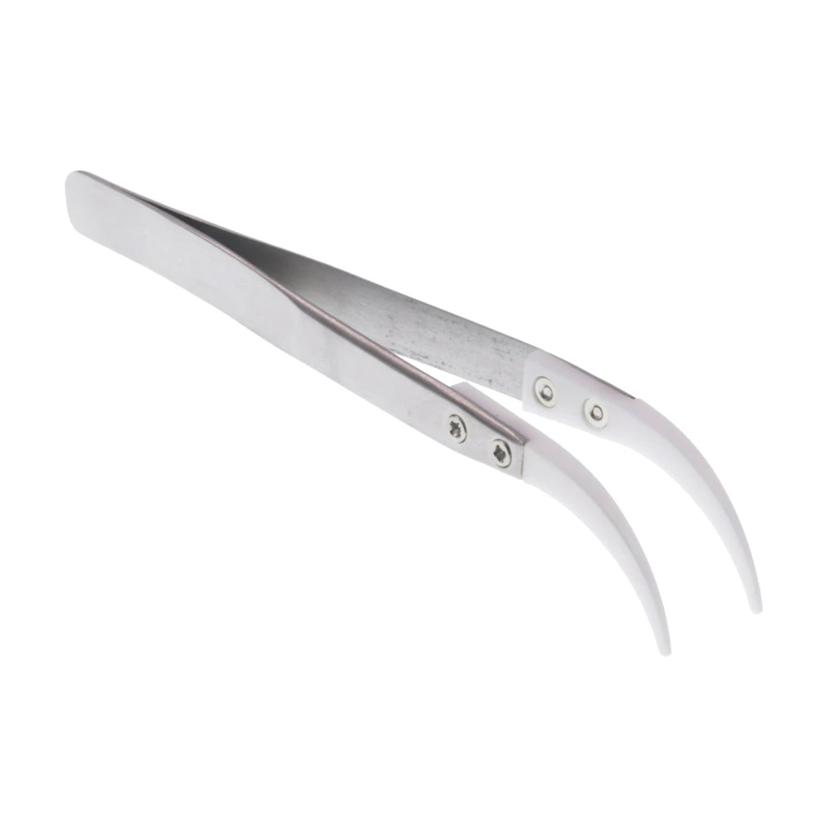 Ceramic tip precision tweezers curved non magnetic heat resistand stainless steel | ZedLabz - 1