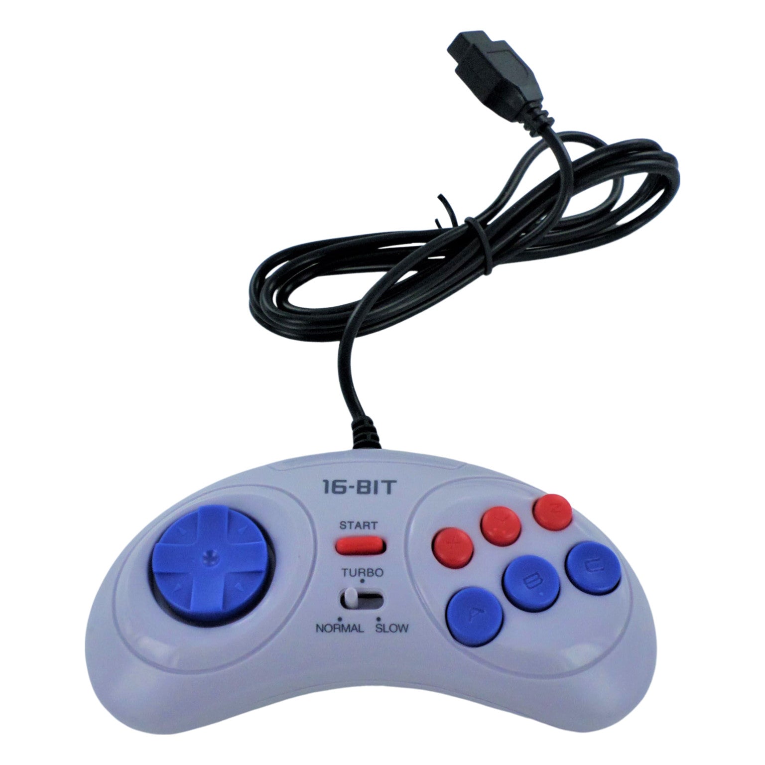 Compatible wired controller for Sega Mega Drive (Genesis) & Master System replacement - Grey | ZedLabz