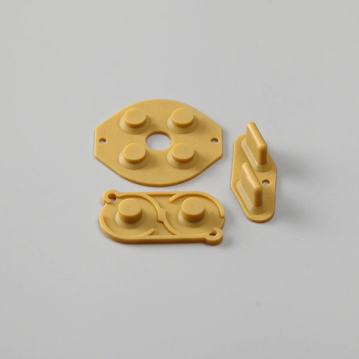 Conductive silicone button contacts rubber membrane pad set For Nintendo Game Boy Original DMG-01 mustard yellow  | Funnyplaying