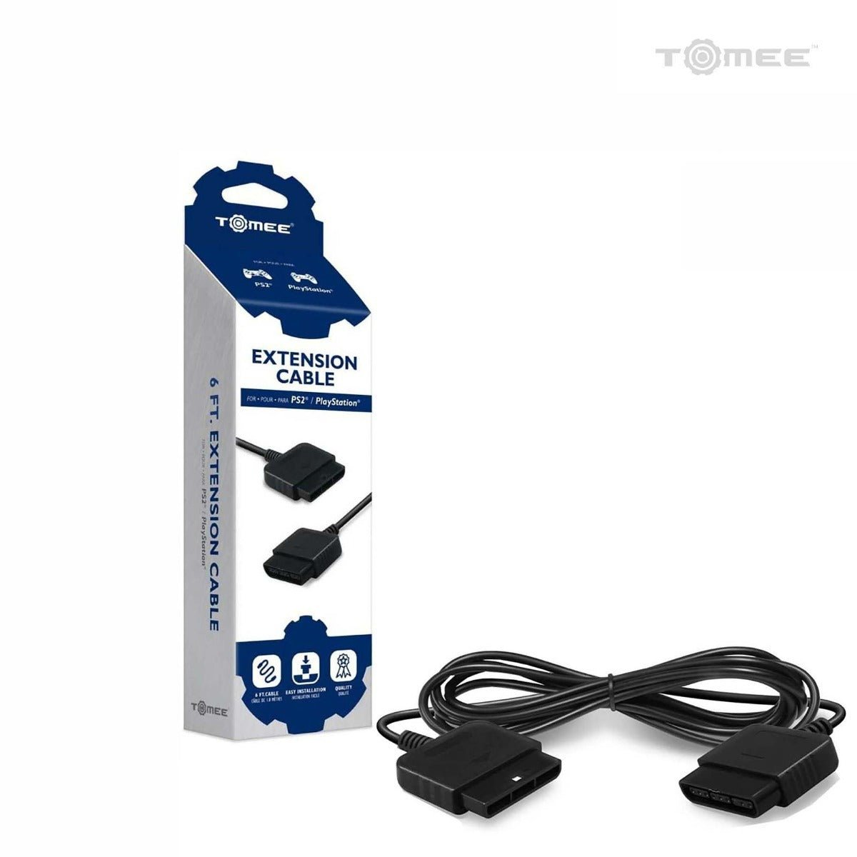 Controller extension cable for Sony PS2 & PS1 PlayStation 6FT | Tomee