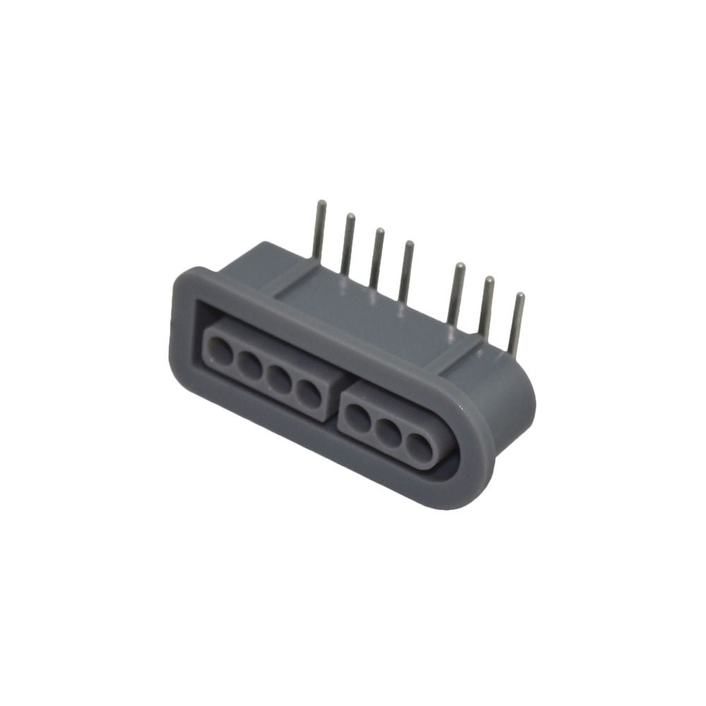 Controller port for Nintendo SNES console 7 pin 90 degree female connector - 2 pack Grey | ZedLabz