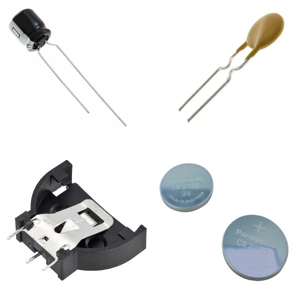 Controller port repair upgrade kit for Sega Dreamcast consoles - Battery holder, fuse, capacitor, 2 CR2032 batteries | ZedLabz