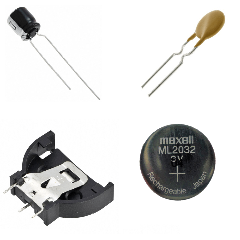 Controller port repair upgrade kit for Sega Dreamcast consoles - Battery holder, fuse, capacitor, rechargeable ML2032 battery | ZedLabz