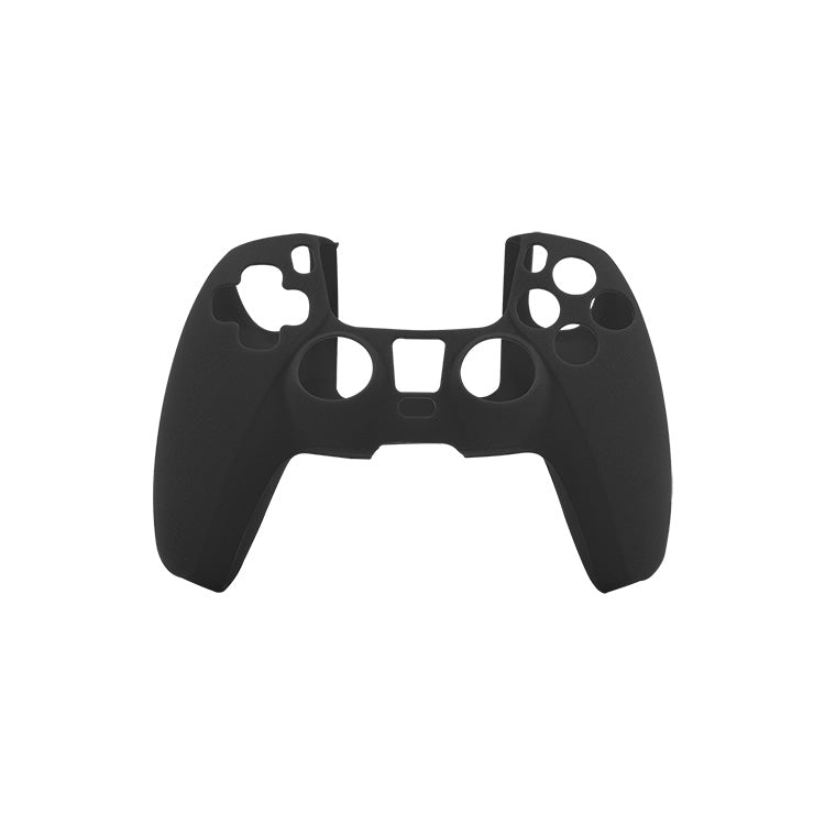 Cover grip for Sony PS5 controller soft silicone rubber skin with ribbed handle - Black | ZedLabz