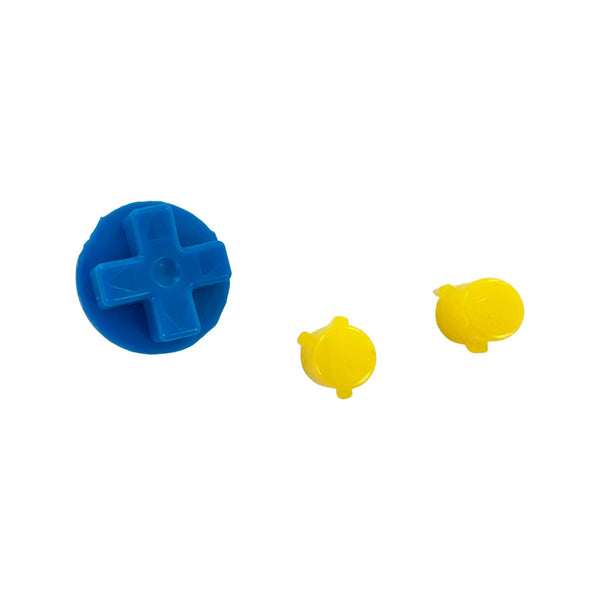 Custom button set for original Game Boy Advance GBA handheld - Blue & Yellow | Lab Fifteen Co
