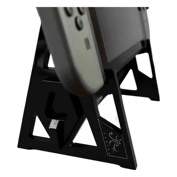 Displai Pro display stand for Nintendo Switch console - Crystal Black | Rose Colored Gaming
