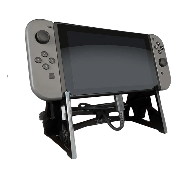 Displai Pro display stand for Nintendo Switch console - Crystal Black | Rose Colored Gaming