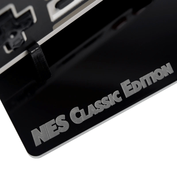 Displai Pro stand for Nintendo NES Classic console & controllers - Crystal Black | Rose Colored Gaming
