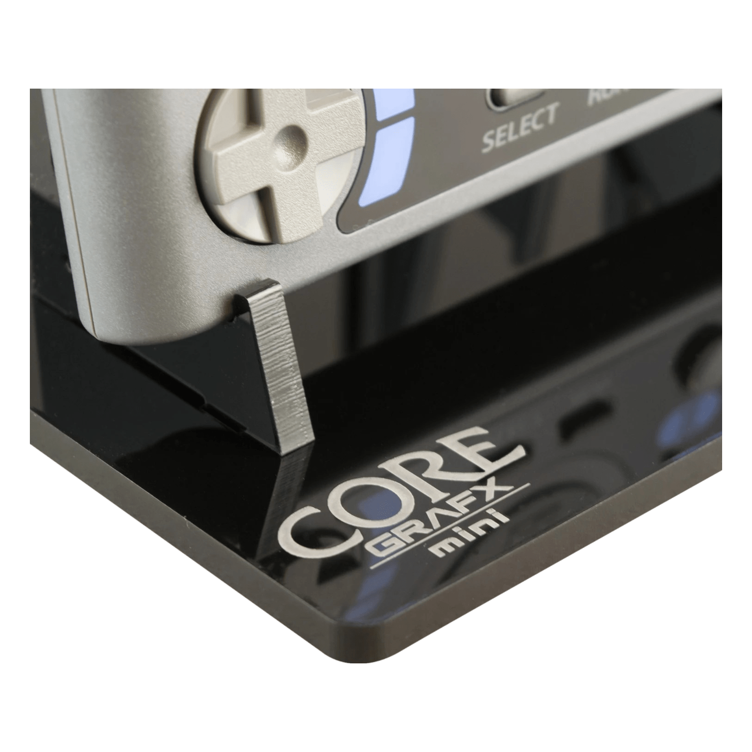 Displai Pro stand for PC Engine CoreGrafx Mini holder console & controller - Crystal Black | Rose Colored Gaming