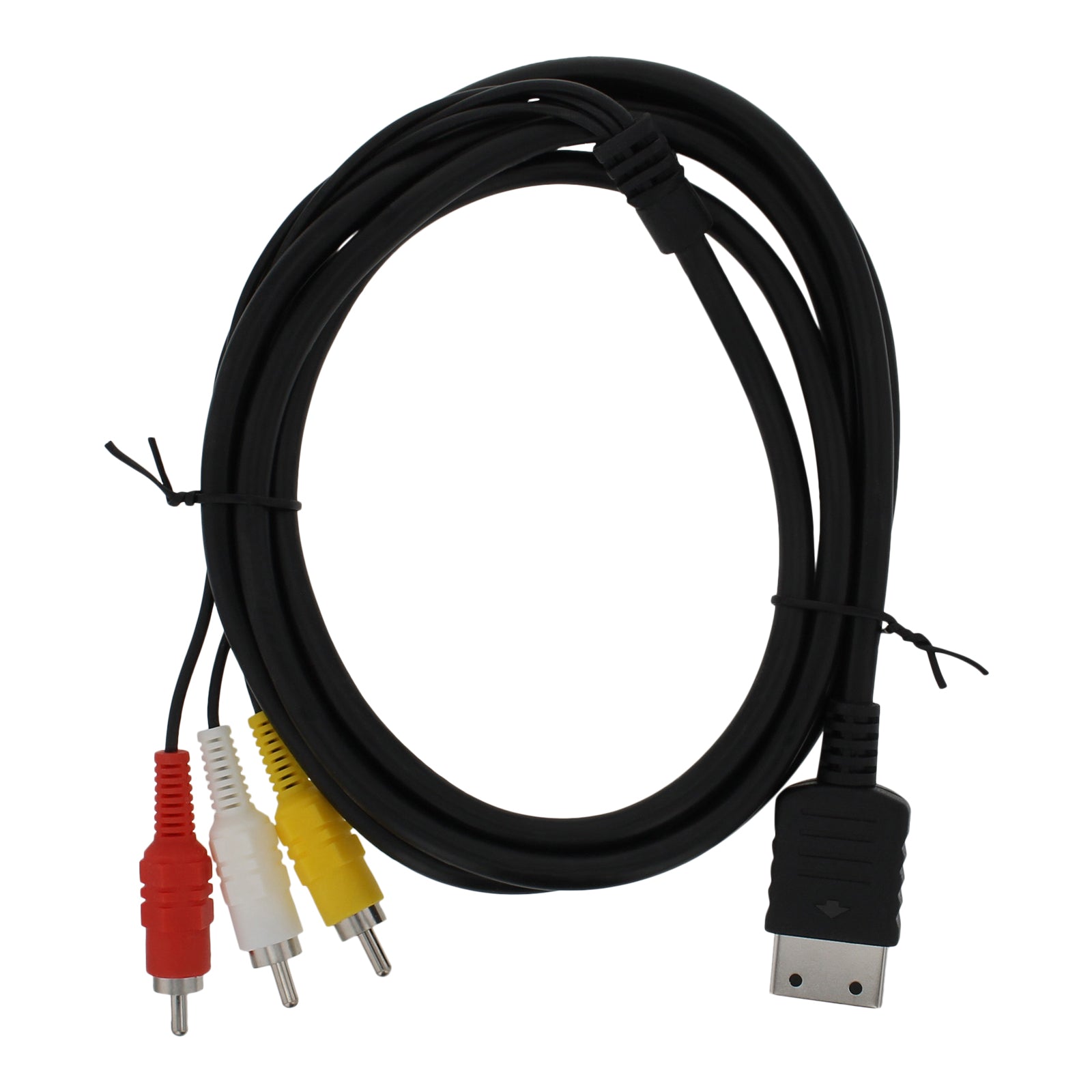 Display cable for Sega Dreamcast composite RCA AV TV 1.8m/6FT replacement - Black REFURB | ZedLabz - 2