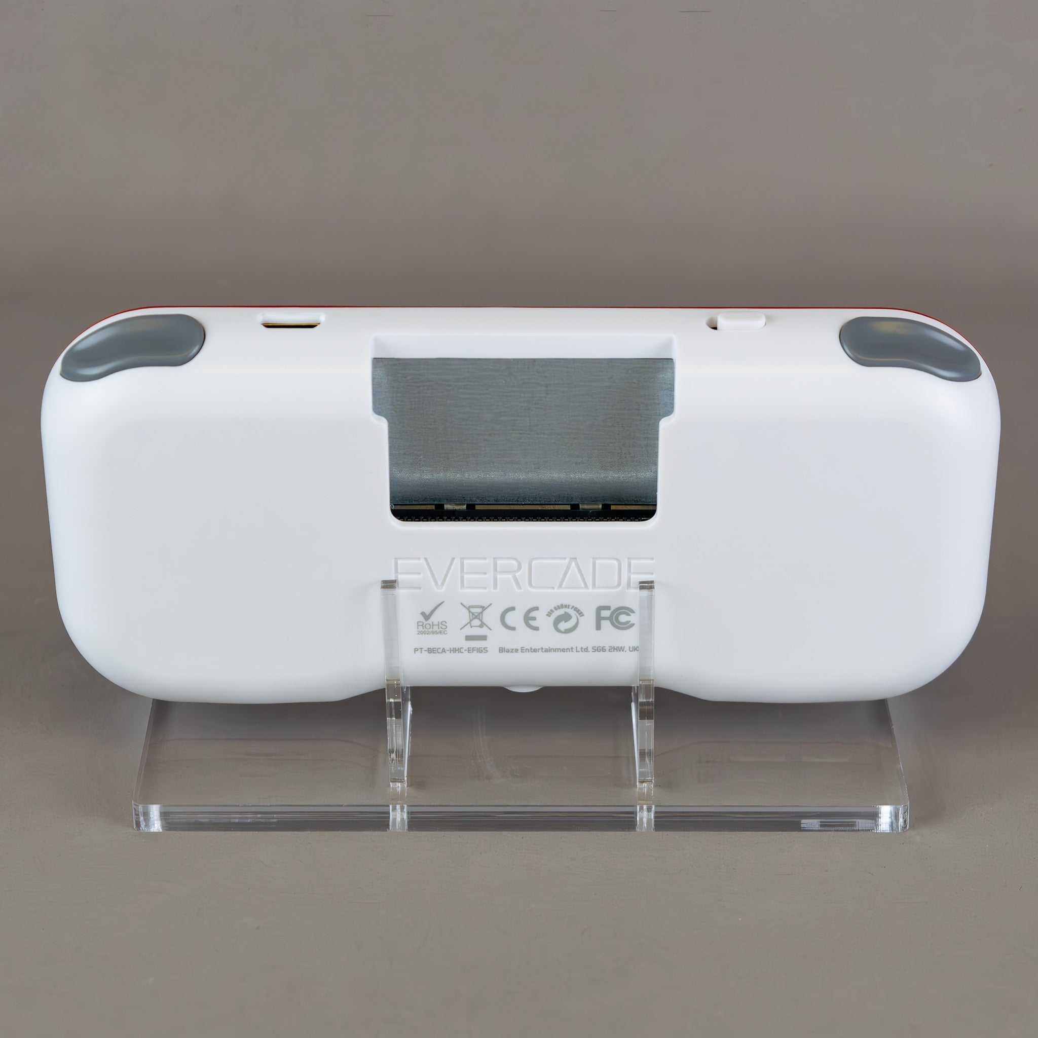 Display stand for Blaze Evercade handheld console - Crystal Clear | Rose Colored Gaming