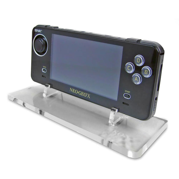Display stand for Neo Geo X handheld console - Crystal Clear | Rose Colored Gaming