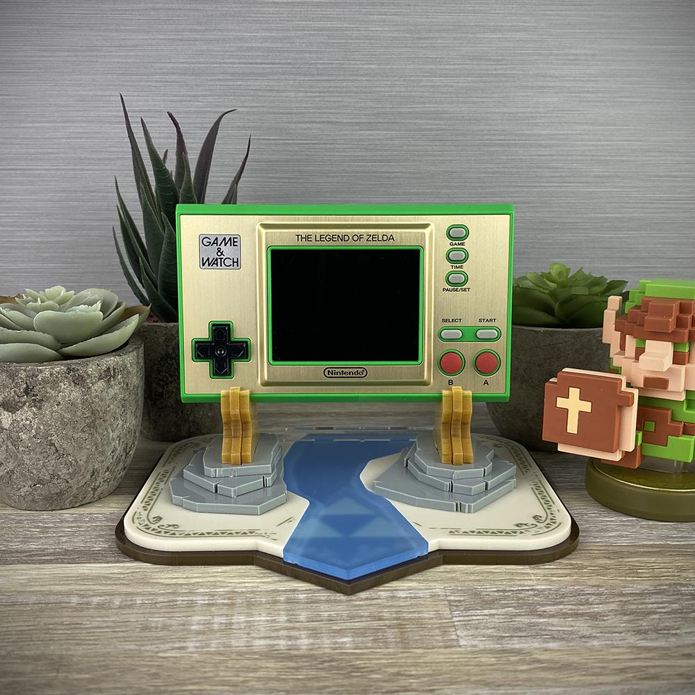 Display stand for Nintendo Game and Watch: Zelda style UV printed Pro Edition | Rose Colored Gaming