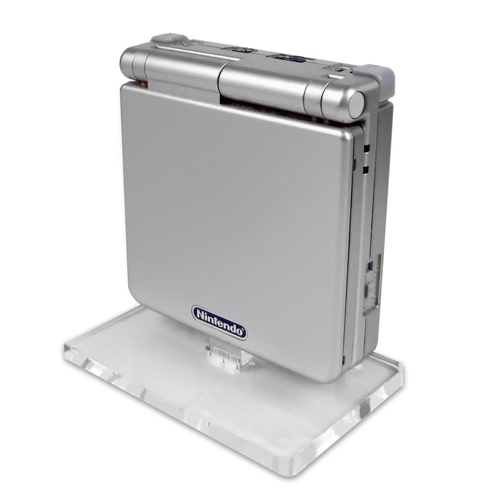 Display stand for Nintendo Game Boy Advance SP handheld console acrylic - Frosted Clear | Rose Colored Gaming