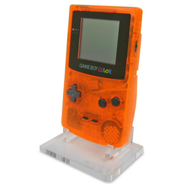 Display stand for Nintendo Game Boy Color handheld console acrylic - Crystal Clear | Rose Colored Gaming