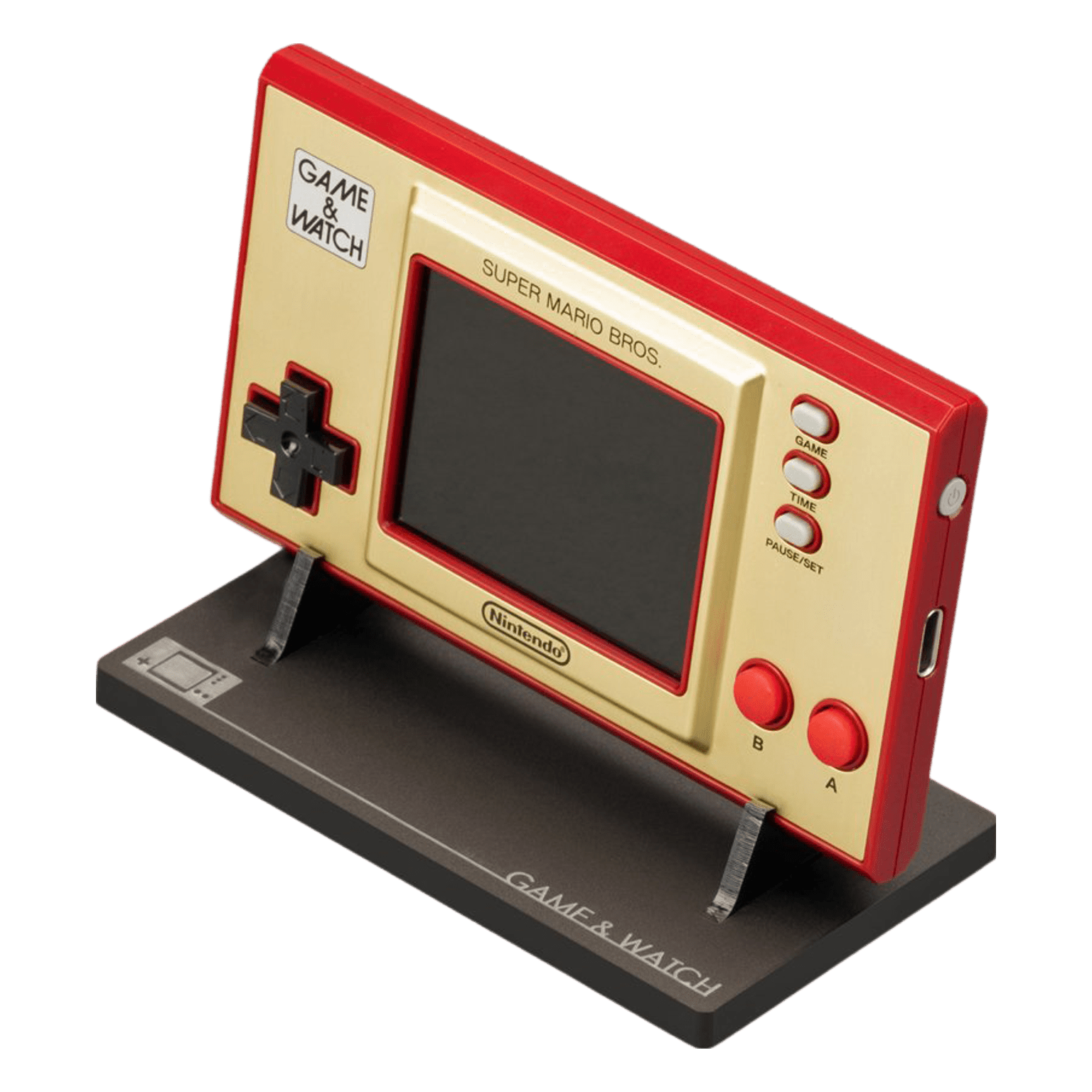 Display stand for Nintendo Game & Watch Super Mario Bro / Zelda standard console - Frosted Black | Rose Colored Gaming