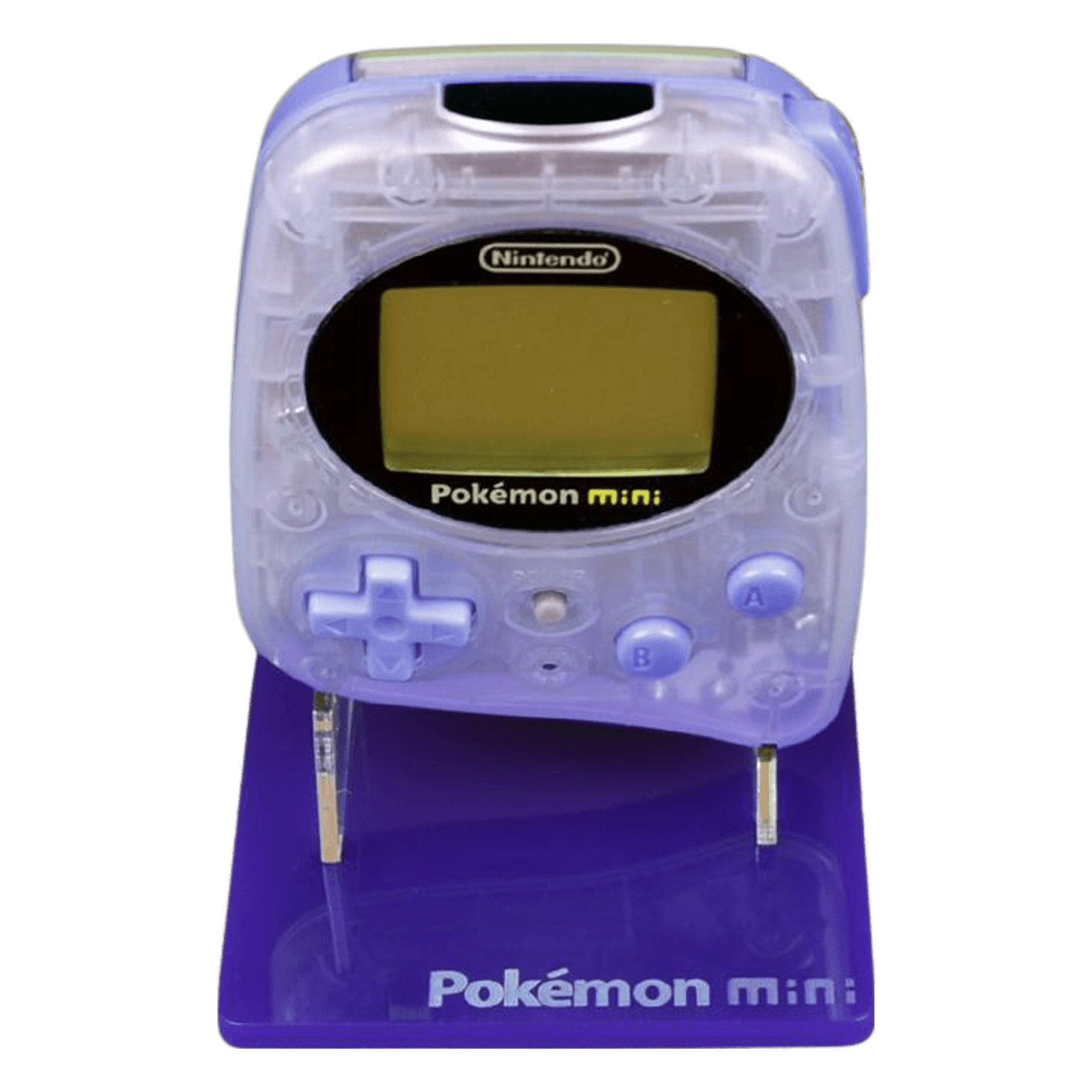 Display stand for Nintendo Pokemon Mini handheld console - Smoochum Purple | Rose Colored Gaming
